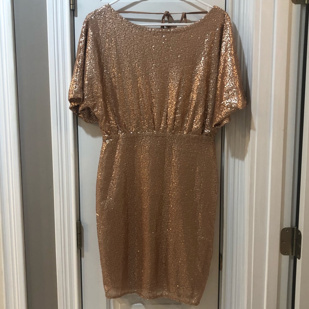 Francescas gold sequin dress